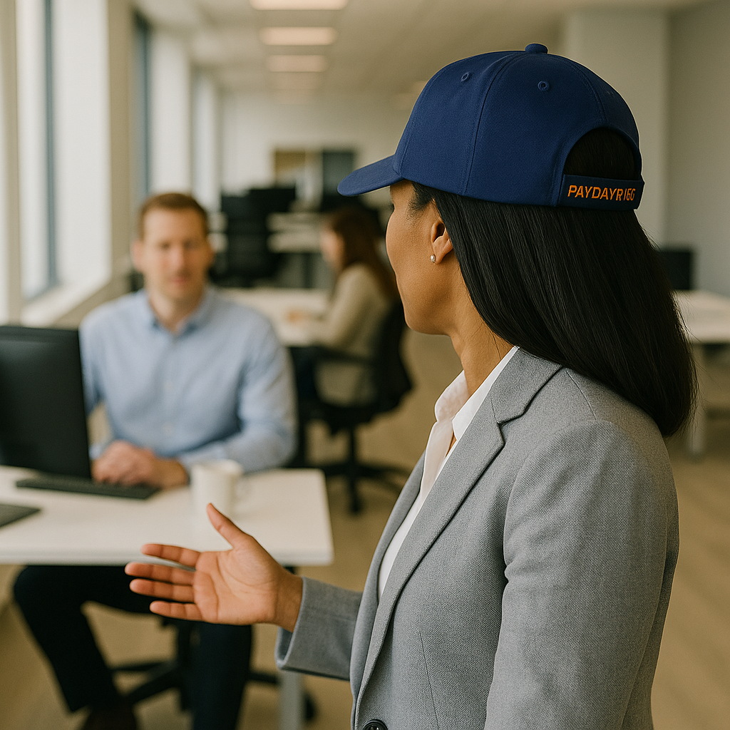 Aurora Summers working with PaydayRise team member